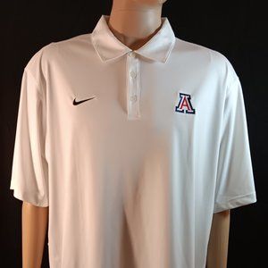 UNIVERSITY OF ARIZONA NIKE GOLF SHIRT - DRI- FIT - XXL- WHITE